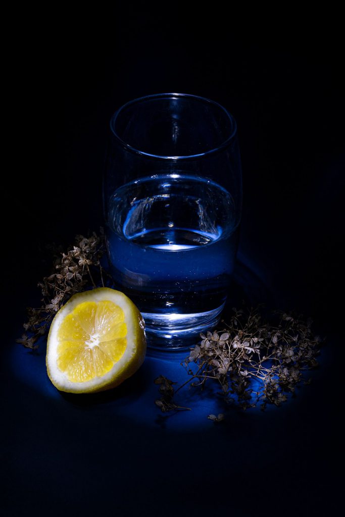 water and lemon