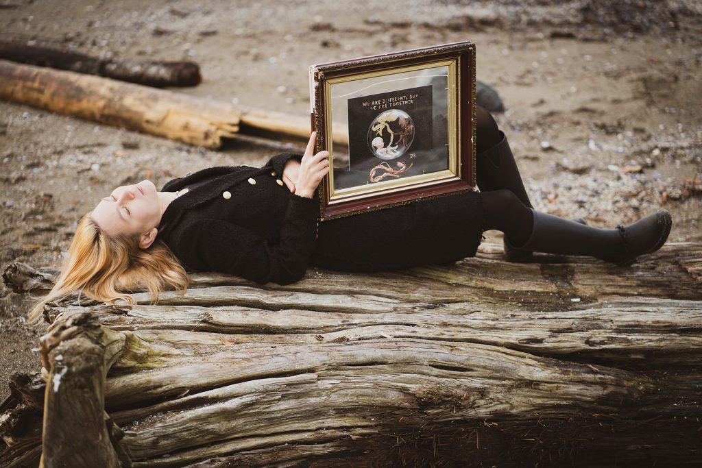 artist on the beach